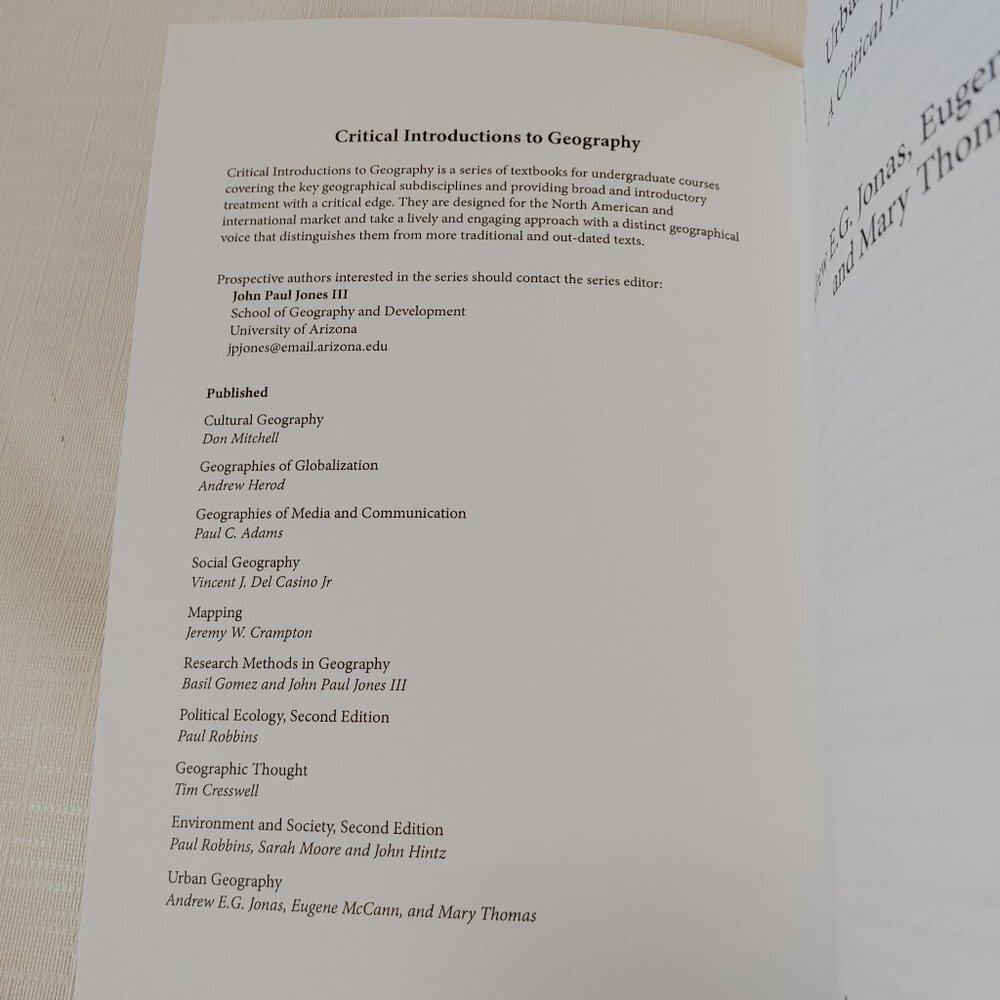 Urban Geography A Critical Introduction Text Book - Picture 3 of 3